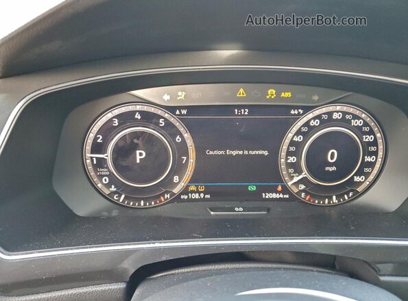 3VV3B7AX6KM041598 2019 VOLKSWAGEN TIGUAN Burgundy Vista del cuadro de instrumentos