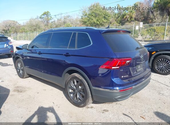 3VV3B7AX8NM176988 2022 VOLKSWAGEN TIGUAN Dark Blue Rear left