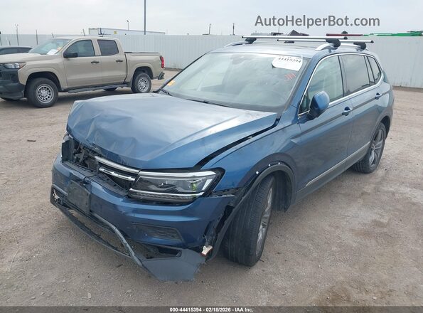 3VV4B7AX4JM012040 2018 VOLKSWAGEN TIGUAN Blue Передня ліва чверть