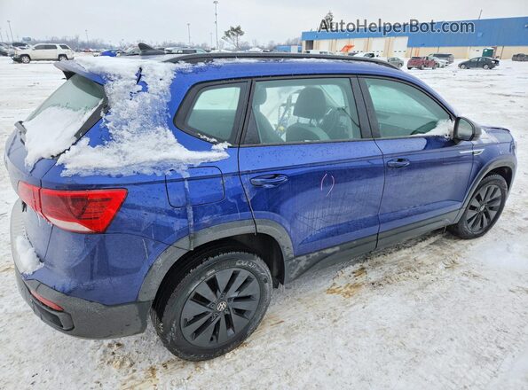 3VV5X7B25RM043012 2024 VOLKSWAGEN TAOS Blue Задня права чверть