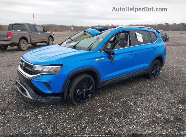 3VVEX7B23PM339790 2023 VOLKSWAGEN TAOS Синий Передняя левая четверть