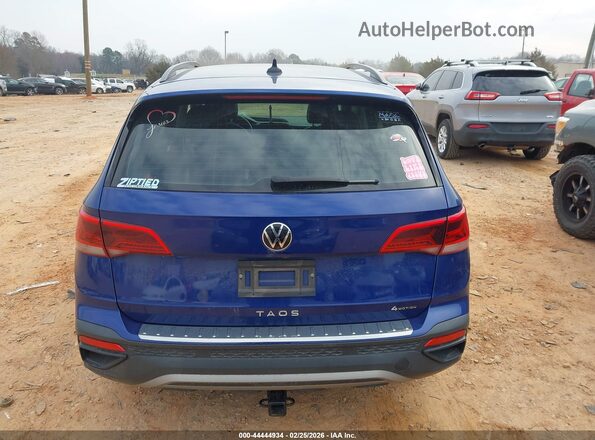 3VVMX7B27NM024080 2022 VOLKSWAGEN TAOS Blue 