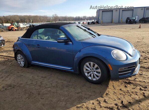 3VW5DAAT7JM515274 2018 VOLKSWAGEN BEETLE Синий Передняя правая четверть