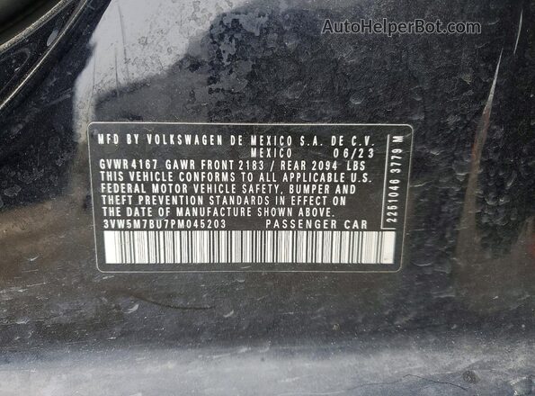 3VW5M7BU7PM045203 2023 VOLKSWAGEN JETTA Black 