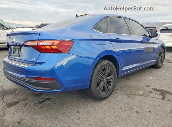 3VW7M7BU1RM040686 2024 VOLKSWAGEN JETTA Blue უკანა მარჯვენა