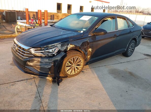 3VWC57BU3MM082510 2021 VOLKSWAGEN JETTA Black Առջևի ձախ երեք քառորդ տեսարան
