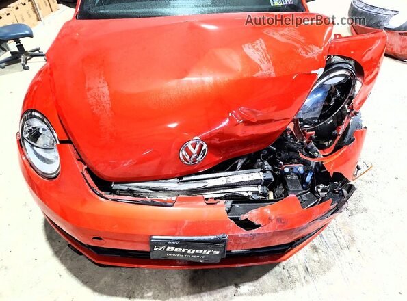 3VWF17AT2GM632012 2016 VOLKSWAGEN BEETLE Orange Вид задньої частини салону