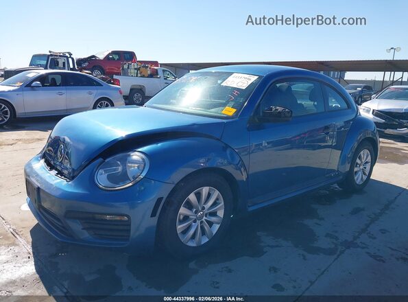 3VWFD7AT4JM709722 2018 VOLKSWAGEN BEETLE Blue Առջևի ձախ երեք քառորդ տեսարան