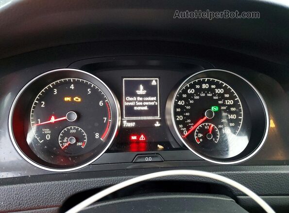 3VWG57AU6MM003740 2021 VOLKSWAGEN GOLF Black Вид щитка приладів
