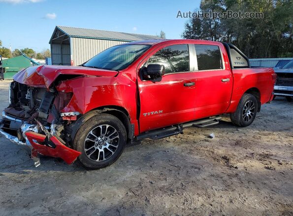 1N6AA1EFXNN105883 2022 NISSAN TITAN Red Հետևի ձախ