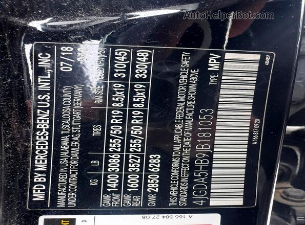 4JGDA5HB9JB181053 2018 MERCEDES-BENZ GLE-CLASS Black 