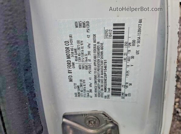 NM0GS9E28P1546781 2023 FORD TRANSIT White Widok wnętrza 360 stopni