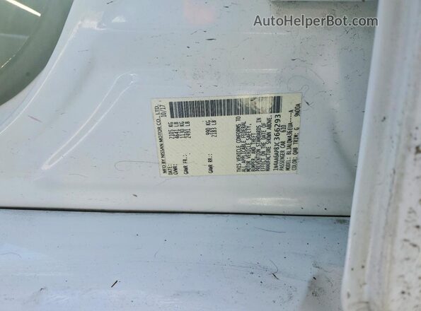 1N4AA6AP8JC366293 2018 NISSAN MAXIMA White Widok naklejki z numerem VIN