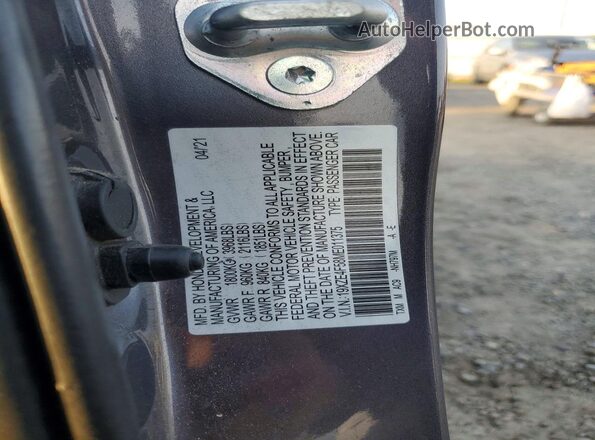 19XZE4F58ME011375 2021 HONDA INSIGHT Серый 