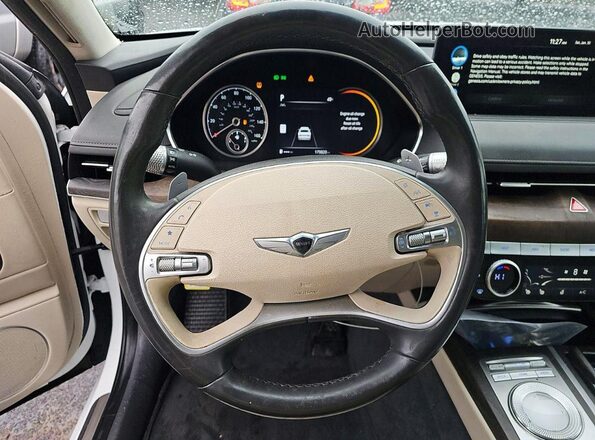 KMTGB4SC2NU092298 2022 GENESIS G80 White Widok naklejki z numerem VIN