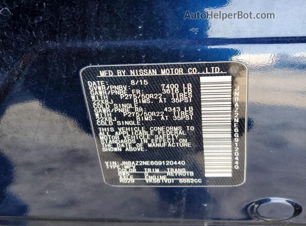 JN8AZ2NE6G9120440 2016 INFINITI QX80 Black 