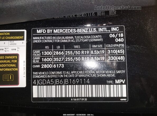 4JGDA5JB6JB169114 2018 MERCEDES-BENZ GLE 350 Black Engine compartment view