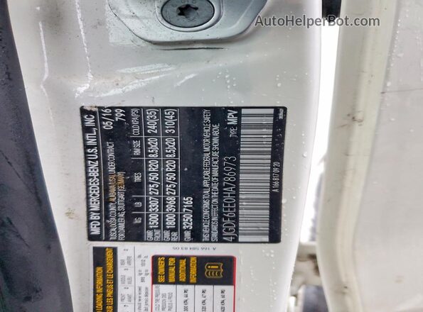 4JGDF6EE0HA786973 2017 MERCEDES-BENZ GLS-CLASS White Vista interior de 360 grados