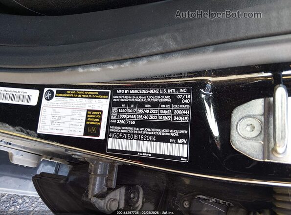 4JGDF7FE0JB182084 2018 MERCEDES-BENZ AMG GLS 63 Черный Вид подкапотного пространства