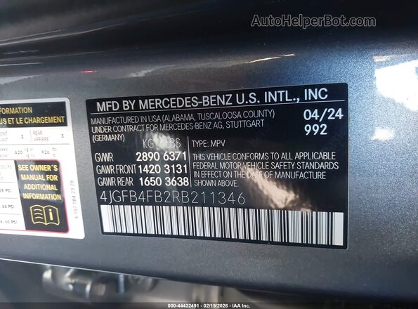 4JGFB4FB2RB211346 2024 MERCEDES-BENZ GLE 350 Серый 