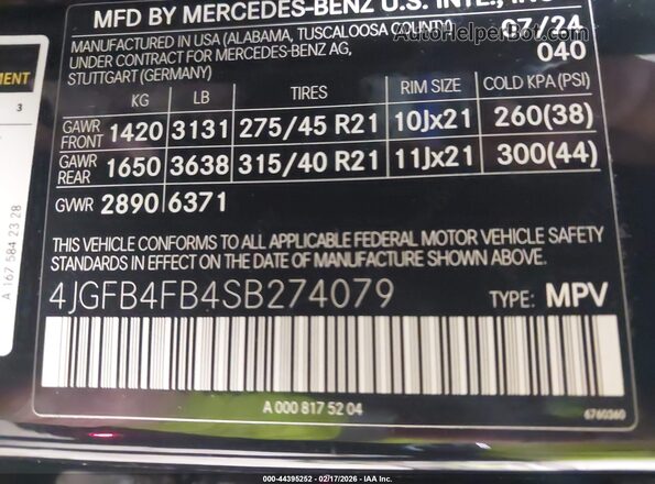 4JGFB4FB4SB274079 2025 MERCEDES-BENZ GLE 350 Black ძრავის განყოფილების ხედი