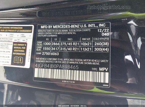 4JGFB4JB0PA898465 2023 MERCEDES-BENZ GLE 350 Black Engine compartment view