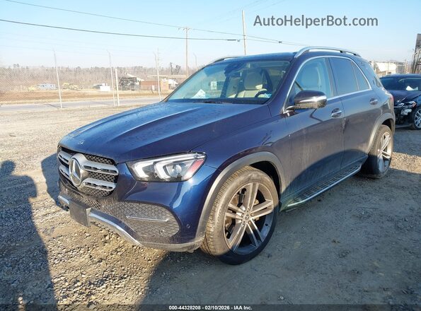 4JGFB4KB1NA717370 2022 MERCEDES-BENZ GLE 350 Dark Blue Առջևի ձախ երեք քառորդ տեսարան