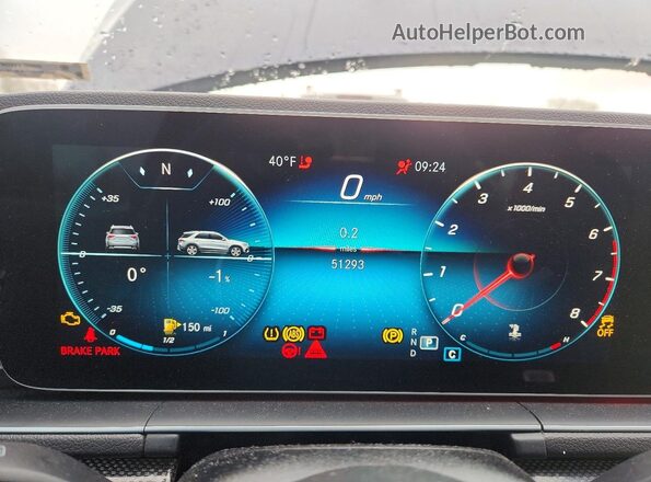 4JGFB4KB3MA495610 2021 MERCEDES-BENZ GLE Синий Вид щитка приборов
