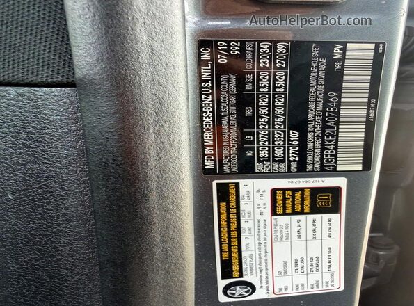 4JGFB4KE2LA078469 2020 MERCEDES-BENZ GLE-CLASS Gray Rear interior view