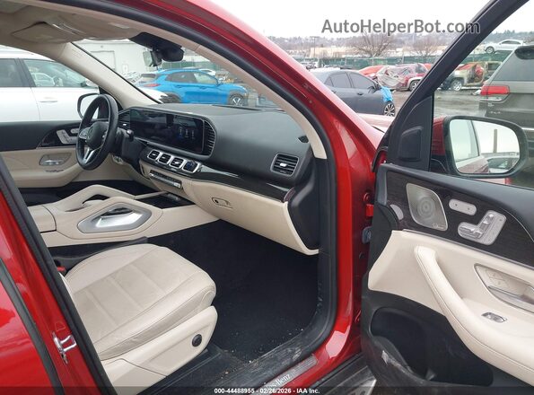 4JGFB5KB1PA895224 2023 MERCEDES-BENZ GLE 450 Red Widok wnętrza z przodu