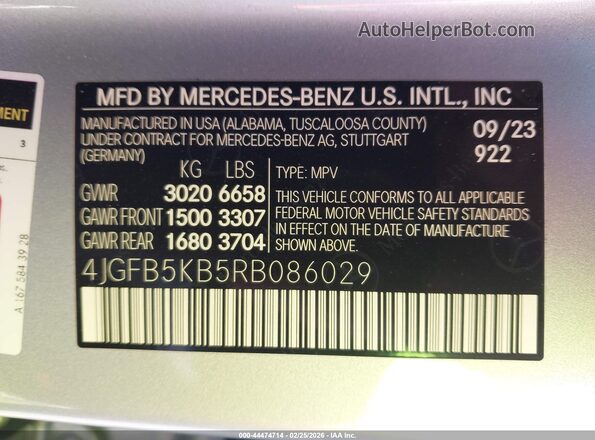 4JGFB5KB5RB086029 2024 MERCEDES-BENZ GLE 450 Silver Engine compartment view