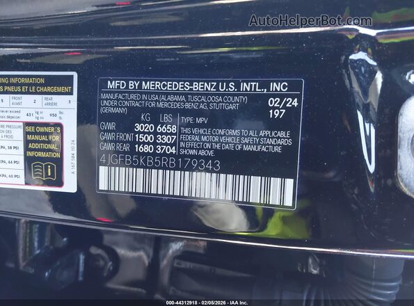 4JGFB5KB5RB179343 2024 MERCEDES-BENZ GLE 450 Black Engine compartment view