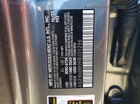 4JGFB6BB9RB101296 2024 MERCEDES-BENZ GLE Gray სალონის 360-გრადუსიანი ხედი