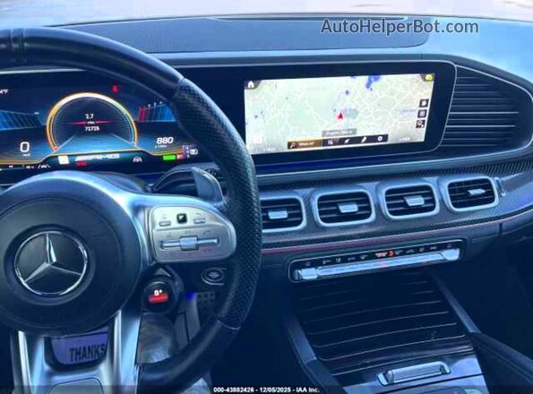 4JGFB8KB8NA820535 2022 MERCEDES-BENZ GLE Blue Instrument cluster view