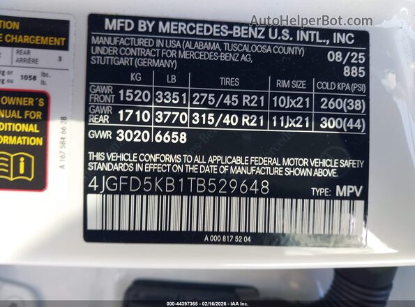 4JGFD5KB1TB529648 2026 MERCEDES-BENZ GLE 450 COUPE Белый Вид подкапотного пространства