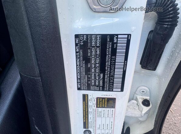 4JGFF8GE3MA401918 2021 MERCEDES-BENZ GLS White Rear interior view
