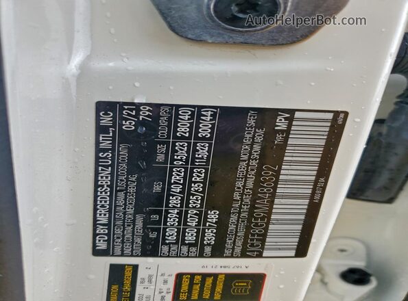 4JGFF8GE9MA486392 2021 MERCEDES-BENZ GLS White Շարժիչի բաժամունքի տեսք