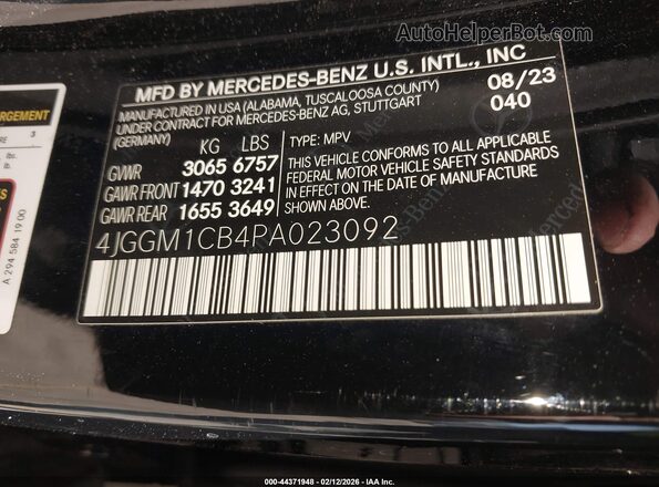 4JGGM1CB4PA023092 2023 MERCEDES-BENZ EQE 350 SUV Black Вид підкапотного простору