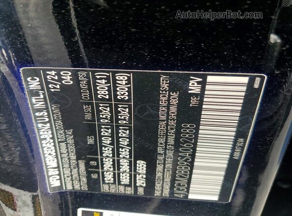 4JGGM2BB9SA062888 2025 MERCEDES-BENZ EQE Black Вид наклейки з VIN-кодом