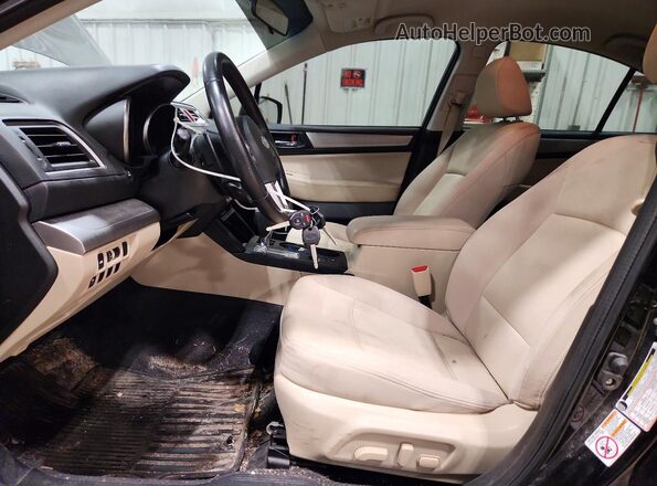4S3BNBC66G3056605 2016 SUBARU LEGACY Black Widok wnętrza z przodu