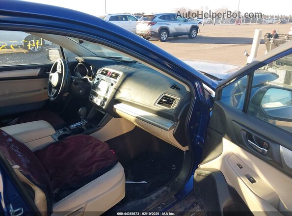 4S3BNBC6XG3063234 2016 SUBARU LEGACY Blue Вид салону спереду