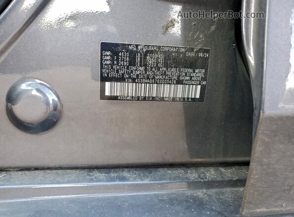 4S3BWAB67S3003428 2025 SUBARU LEGACY Blue Widok komory silnika