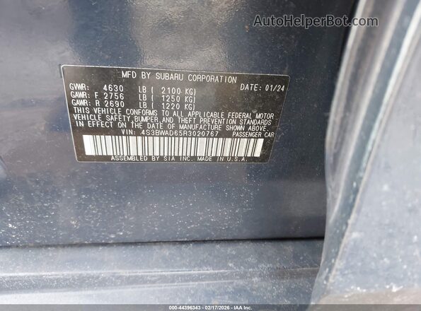 4S3BWAD65R3020767 2024 SUBARU LEGACY Синий 