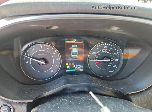 4S3GKAD6XH3627747 2017 SUBARU IMPREZA Red Vista del cuadro de instrumentos