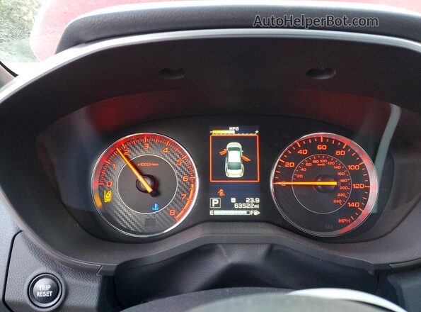 4S3GKAM6XK3617646 2019 SUBARU IMPREZA Red Widok zestawu wskaźników