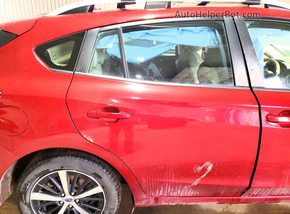 4S3GTAD69K3734230 2019 SUBARU IMPREZA Бордовый Вид задней части салона
