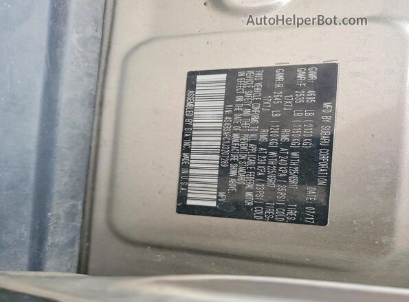 4S4BSAFC1J3207289 2018 SUBARU OUTBACK Золотой Вид подкапотного пространства
