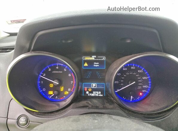4S4BSAFC6H3277851 2017 SUBARU OUTBACK Gray Вид щитка приладів
