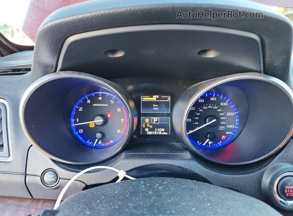 4S4BSAKC3H3248409 2017 SUBARU OUTBACK Red Вид щитка приладів