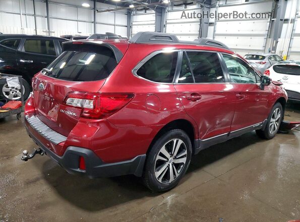4S4BSAKC4J3274023 2018 SUBARU OUTBACK Maroon Trasero derecho